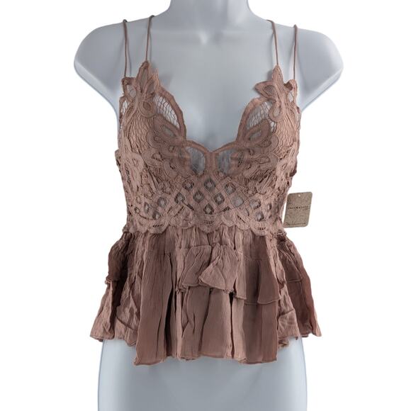 Free People Pink Adella Camisole Top Size Small - Picture 3 of 12